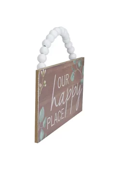 Cheapest 😉 Northlight Beaded Hanger "Our Happy Place" Wall Plaque Art Decor 7.75" 💯 -Outlet Northlight Store Belk 404