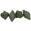 Discount 👍 Northlight 4ct Green With Gold Glitter Onion and Finial Glass 🎅 Christmas Ornaments 4.75" 🛒 -Outlet Northlight Store Belk 408