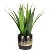 Discount 💯 Northlight 17" Green and Gold Artificial Agave Succulent Plant in a Pot 👏