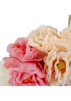New ❤️ Northlight Pink and White Peony Artificial Spring Floral Wreath 8-Inch 🎉 -Outlet Northlight Store Belk 423
