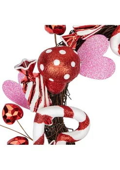 Top 10 🥰 Northlight Red and White Candies and Hearts Valentine's Day Wreath 16-Inch Unlit ⌛ -Outlet Northlight Store Belk 450