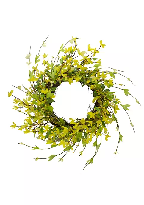 Budget ๐คฉ Northlight Forsythia and Leaves Artificial Spring Floral Wreath Yellow - 20-Inch ๐ 7 Budget ๐คฉ Northlight Forsythia and Leaves Artificial Spring Floral Wreath Yellow - 20-Inch ๐ - Image 5