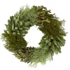 Buy ✨ Northlight Cedar Succulent and Day Grass Artificial Spring Wreath Green -14-Inch 😉