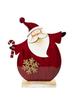 Flash Sale 🔔 Northlight 12" Santa with 🍬 Candy Cane Wooden ❄ Christmas Decoration 🎁