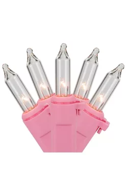 Flash Sale 🤩 Northlight 100ct Clear Mini Valentine's Day Light Set 20ft Pink Wire ⭐