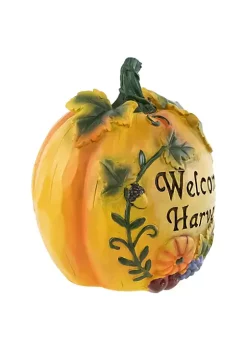 New ✔️ Northlight 7" Orange "Welcome Harvest" Pumpkin Fall Tabletop Decoration 👏 -Outlet Northlight Store Belk 60