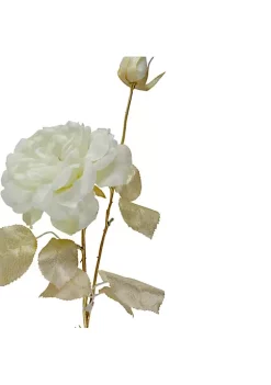Cheap ⌛ Northlight 26.5'' White and Gold Artificial Rose Flower with Long Stem 🔔 -Outlet Northlight Store Belk 603