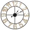 Hot Sale 😉 Northlight 24" Metal Framed Battery Operated Round Wall Clock with Block Numbers 🧨