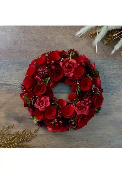 New 🥰 Northlight Red Wooden Rose and Berry Artificial Wreath 9.5-Inch Unlit 🥰 7 New 🥰 Northlight Red Wooden Rose and Berry Artificial Wreath 9.5-Inch Unlit 🥰 -Outlet Northlight Store Belk 627