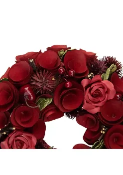 New 🥰 Northlight Red Wooden Rose and Berry Artificial Wreath 9.5-Inch Unlit 🥰 8 New 🥰 Northlight Red Wooden Rose and Berry Artificial Wreath 9.5-Inch Unlit 🥰 -Outlet Northlight Store Belk 628