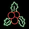 Discount ⭐ Northlight 12" LED Lighted Neon Style Holly Berries 🔔 Christmas Window Silhouette 👍