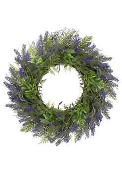 Coupon ✨ Northlight Lavender and Spring Foliage Artificial Floral Wreath Purple - 24-Inch ❤️
