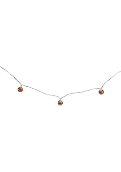 Hot Sale 👏 Northlight 10 B/O LED Warm White Rose Gold Metal Ball 🎄 Christmas Lights - 6.25' Clear Wire 🛒 -Outlet Northlight Store Belk 65