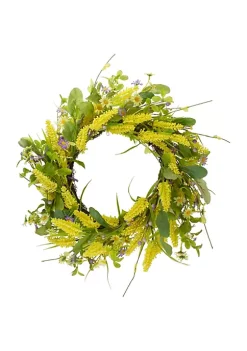 Cheap 💯 Northlight Daisy and Berry Floral Spring Wreath Yellow and Purple 25" 😍 -Outlet Northlight Store Belk 652