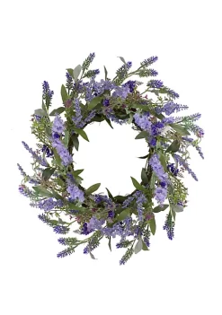 Brand new 🤩 Northlight Lavender Artificial Spring Floral Wreath Purple and Green - 18-Inch 🤩