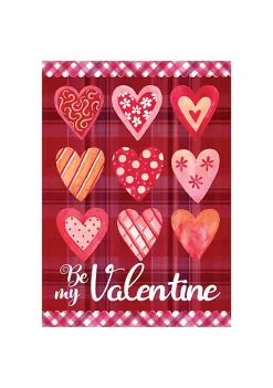 Promo ⭐ Northlight Be My Valentine Plaid and Heart Garden Flag 12.5" x 18" ⭐ -Outlet Northlight Store Belk 678
