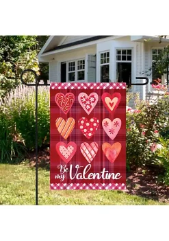 Promo ⭐ Northlight Be My Valentine Plaid and Heart Garden Flag 12.5" x 18" ⭐ -Outlet Northlight Store Belk 679