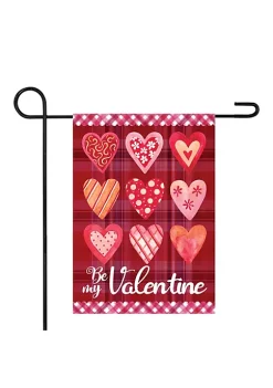 Promo ⭐ Northlight Be My Valentine Plaid and Heart Garden Flag 12.5" x 18" ⭐ -Outlet Northlight Store Belk 680