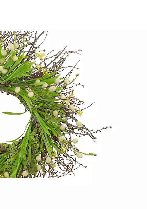 New โ๏ธ Northlight Burrs and Brush Artificial Floral Spring Wreath Green and Yellow - 18-Inch ๐ 5 New โ๏ธ Northlight Burrs and Brush Artificial Floral Spring Wreath Green and Yellow - 18-Inch ๐ - Image 3