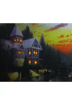 Top 10 🤩 Northlight LED Lighted Victorian ❄ Christmas at Sunset Canvas Wall Art 15.75" x 19.5" ✔️