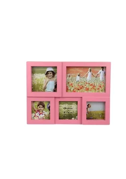 Outlet 🌟 Northlight 11.75" Pink Multi-Sized Puzzled Picture Collage Frame Wall Decor 👍