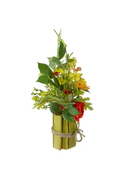 Promo 😀 Northlight 13" Potted Ranunculus and Rose Floral Spring Table Top Decoration ⭐ -Outlet Northlight Store Belk 755