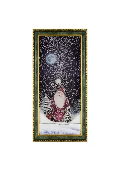 Best deal 🤩 Northlight 31" LED Lighted Musical Snowing Santa Wall Plaque 👏