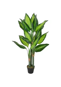 Flash Sale ✨ Northlight 51" Artificial Wide Leaf Green Dieffenbachia Potted Plant 🥰