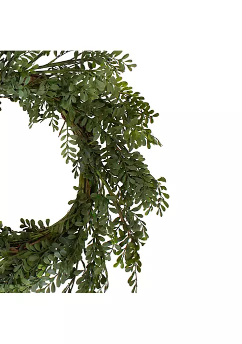 Promo ๐ Northlight 32" Mixed Greens Lush Boxwood Artificial Wreath - Unlit ๐ 5 Promo ๐ Northlight 32" Mixed Greens Lush Boxwood Artificial Wreath - Unlit ๐ - Image 3