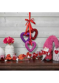 Cheapest 🎉 Northlight 23" Glittery Hearts Trio Valentine's Day Ornament ✔️ -Outlet Northlight Store Belk 907