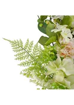 Best reviews of ⭐ Northlight Hydrangea and Fern Spring Floral Berry Wreath Green and Pink 28" 🛒 -Outlet Northlight Store Belk 912