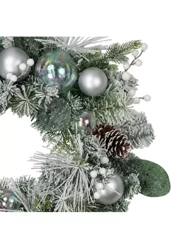 Brand new ๐ Northlight Flocked Pine Artificial ๐ Christmas Wreath with Iridescent Ornaments 24-Inch Unlit ๐ฏ 8 Brand new ๐ Northlight Flocked Pine Artificial ๐ Christmas Wreath with Iridescent Ornaments 24-Inch Unlit ๐ฏ -Outlet Northlight Store Belk 918