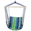 Hot Sale 😍 Northlight 37" Green and Royal Blue Striped Outdoor Patio Hammock Chair with Armrests 🌟