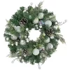 Best Sale 👍 Northlight Green Pine Artificial ❄ Christmas Wreath with Berries and Iridescent Ornaments 24-Inch 💯 -Outlet Northlight Store Belk 928