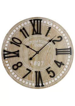 Best Sale ✨ Northlight 24" Battery Operated Round Wall Clock with Roman Numeral and Block Numbers 🎁