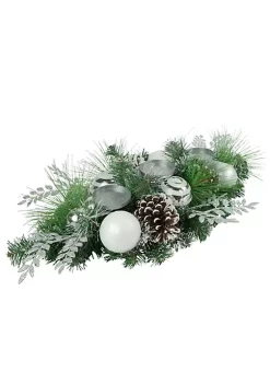 Best deal 💯 Northlight 30" Green Pine and Needle Triple Candle Holder with Pinecones and 🎁 Christmas Ornaments ❤️ -Outlet Northlight Store Belk 939