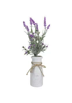 Top 10 😉 Northlight 13" Artificial Lavender Arrangement in Milk Bottle 🌟 -Outlet Northlight Store Belk 99