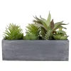 Best Pirce 🎁 Northlight 12" Artificial Mixed Succulent Plants in a Rectangular Planter ❤️